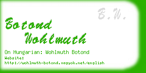 botond wohlmuth business card